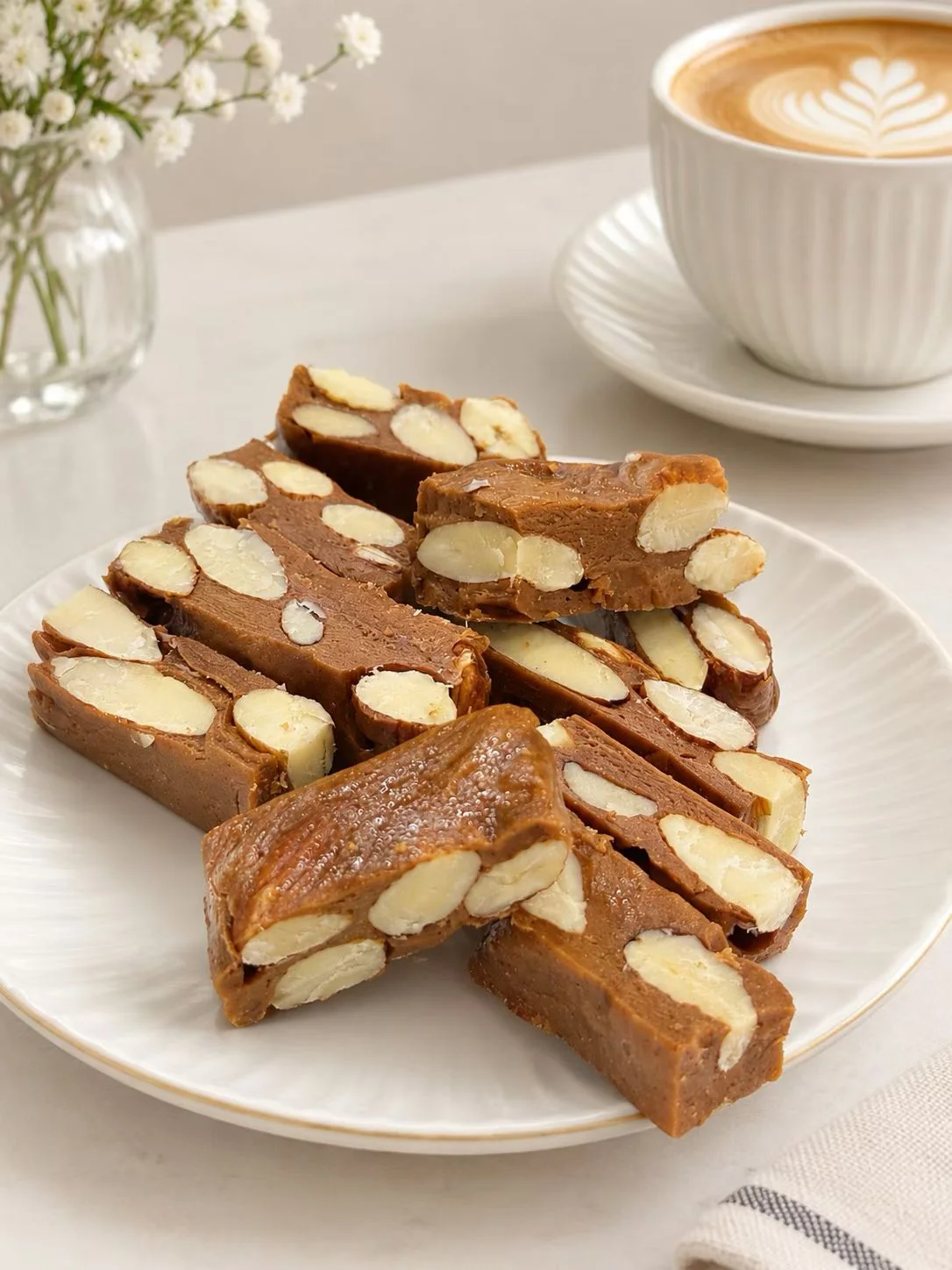 Chocolate and almond biscuits